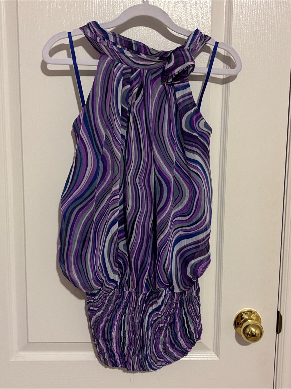 Purple Swirl Halter Camisole